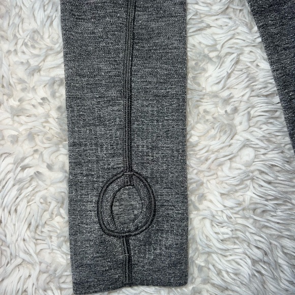 Sparkly Gray Lululemon long sleeve - Picture 4 of 6